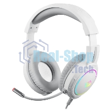 Гарнитура Redragon Mento белый, проводная, USB / 2 x mini jack 3.5 мм, подсветка