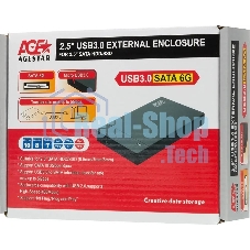 Внешний корпус для HDD AgeStar 3UB2P3 SATA III пластик черный 2.5