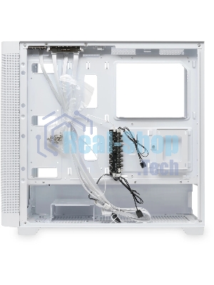 Компьютерный корпус без блока питания HSPD M740, Mesh Mid Tower, белый, TG, 0.6 SPCC, no fans, E-ATX, ATX, mATX, mITX, 170/400/200мм, 4x2.5