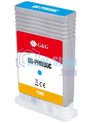 Картридж струйный G&G GG-PFI030C PFI-030C голубой (55мл) для Canon imagePrograf TA-20/30 TM-240/340