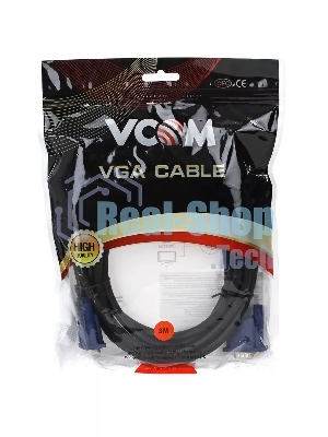 Кабель монитор-SVGA card (15M-15M) 3.0м 2 фильтра VCOM