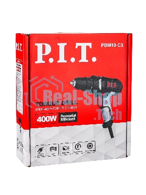 Дрель-шуруповерт P.I.T. PBM10-C3, 400Вт, 35 Нм, щеточный