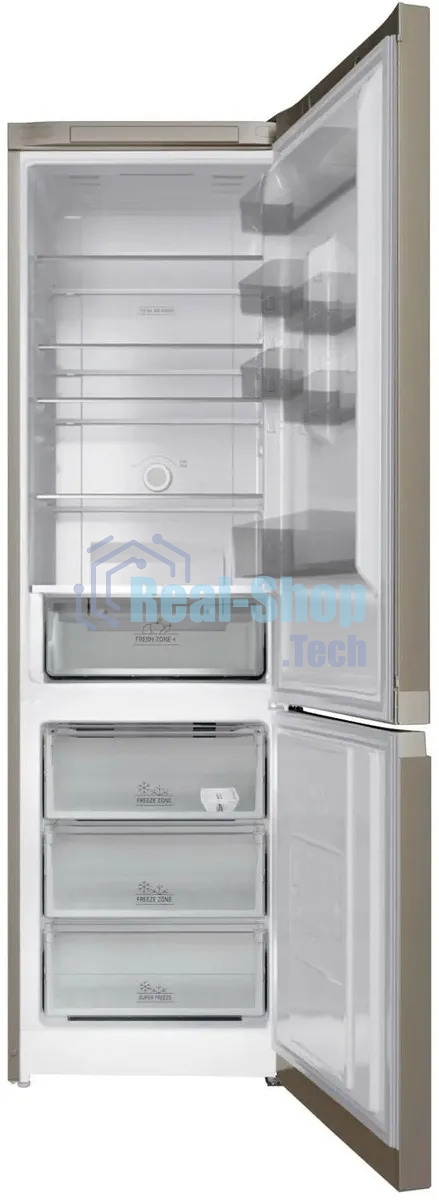Холодильник Hotpoint HT 6200 BZ бронзовый двухкамерный 240/83л морозилка снизу, No Frost