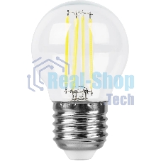 Лампа светодиодная Feron LB-61 филаментная 5W 230V E27 4000K