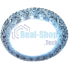 Точечный светодиодный светильник Ambrella Light хром/прозрачный GX53+3W/LED COLD/ G308 CL/CLD