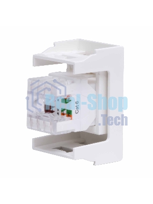 Розетка компьютерная DKC Viva 45058 RJ-45 кат.6, неэкранированная, 8P8C, Hyperline, Dual IDC, белая, 1 модуль