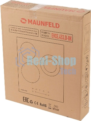 Варочная электрическая панель Maunfeld EVCE.453.D-BK, конфорок: 3 шт., стеклокерамика, независимая, черный