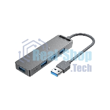 USB-концентратор Vention OTG USB 3.0 на 4 порта серый 1м.