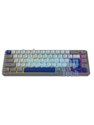Клавиатура проводная Ritmix RKB-568BL Blue голубой-серый