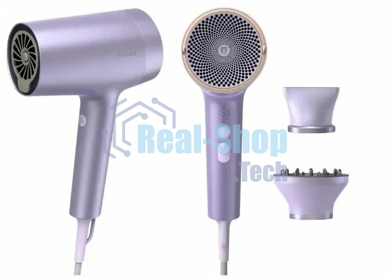 Фен Philips BHD720/10 фиолетовый, 1800 Вт, ионизация