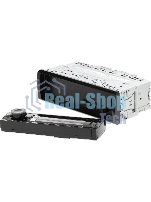 Автомагнитола Pioneer MVH-S520BT, 1 DIN, Bluetooth, USB Type-A, AUX, пульт ДУ, съёмная панель