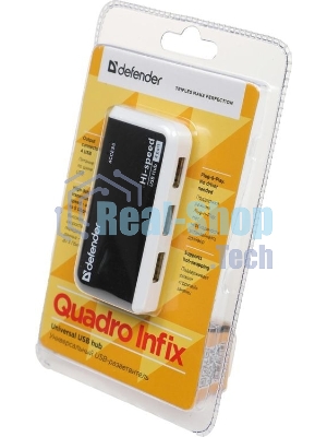 USB-разветвитель Defender QUADRO INFIX, USB 2.0 - 4 порта, USB