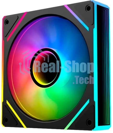 Вентилятор для корпуса Eurocase EU-FN140ARGB_8+18 BL YF1403 Black,140 ARGB fan 3pin+AURA 5V3pin female and male connector with brown box,3pcs in big b