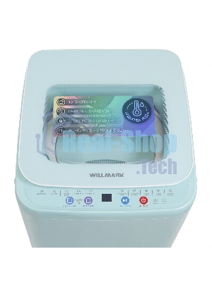 Стиральная машина Willmark WMA-451GH бирюзовый, загрузка вертикальная 3.5 кг, 800 об/мин