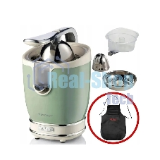 Соковыжималка Ariete 0413/04 Vintage зелёный, цитрусовая, 85 Вт, 600 мл, механическое