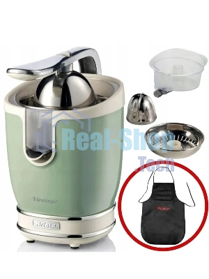 Соковыжималка Ariete 0413/04 Vintage зелёный, цитрусовая, 85 Вт, 600 мл, механическое