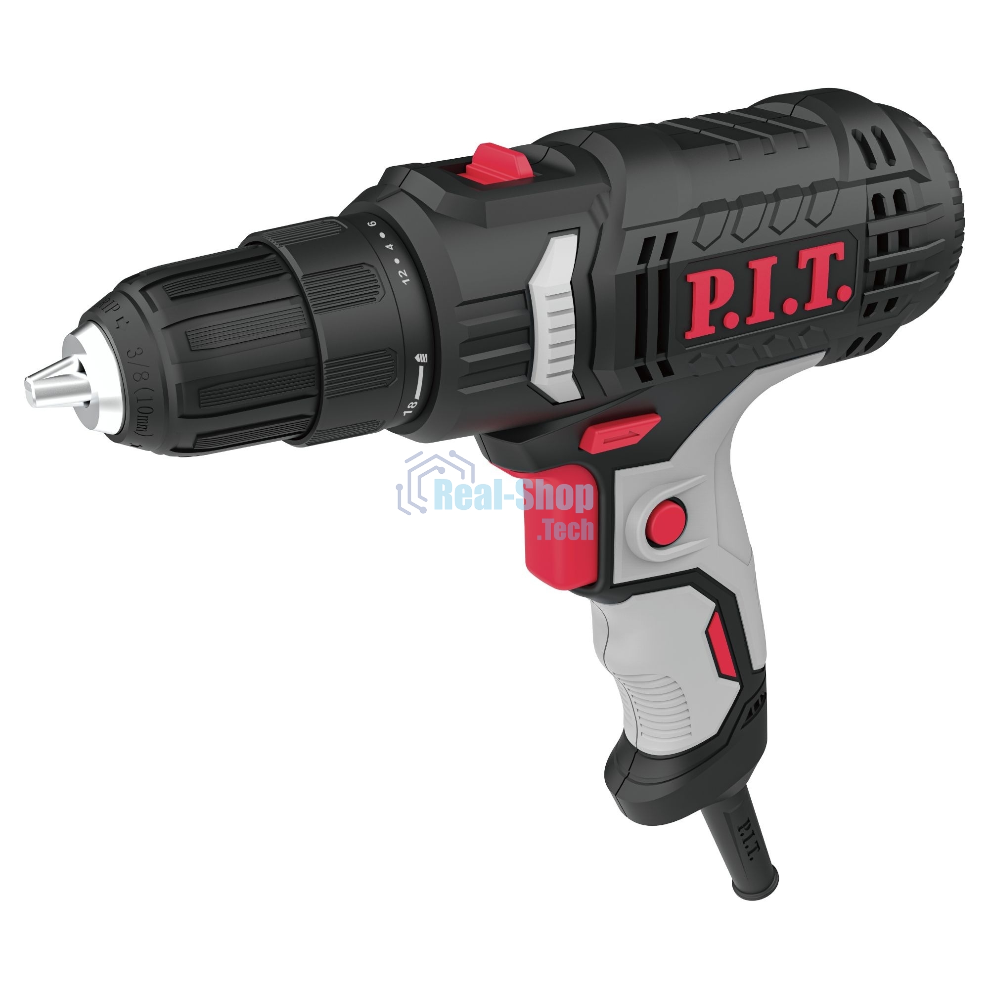 Дрель-шуруповерт P.I.T. PBM10-C3, 400Вт, 35 Нм, щеточный