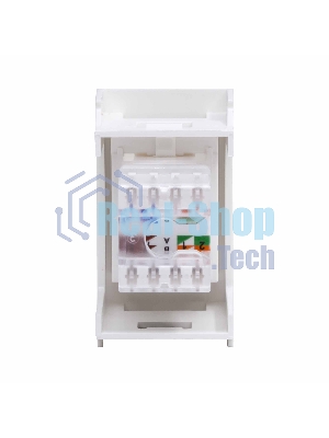 Розетка компьютерная DKC Viva 45058 RJ-45 кат.6, неэкранированная, 8P8C, Hyperline, Dual IDC, белая, 1 модуль