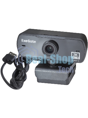 Веб-камера ExeGate Stream C940 Wide 2K 2560x1440, 30 кадр/с, USB Type-A, микрофон (шумоподавление), универсальное крепление