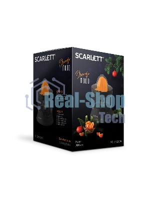 Соковыжималка Scarlett SC-JE50C09 черный/оранжевый, цитрусовая, 25 Вт, 700 мл, механическое