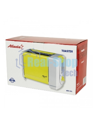 Тостер Atlanta ATH-231 жёлтый, 750 Вт, 2 слота