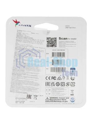 Флешка USB ADATA UC320 (UC320-128G-RBK/BK), 128Gb, USB 3.2, R/W 100/30, черный