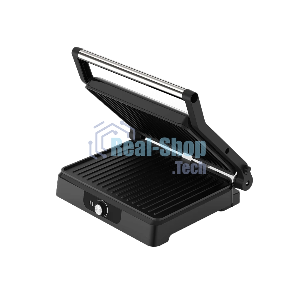 Гриль электрический Topdevice EG1/2200 Вт/0-240 °C/раскрытие на 180 °C/несъемные панели/черно-серебристый (TDSEG001_BK)