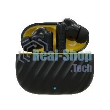Наушники TWS More choice БВ37 черный/желтый, внутриканальные, Bluetooth, сенсорное управление, до 4 ч
