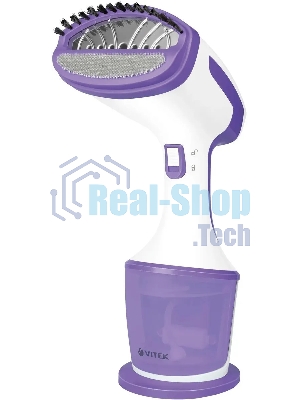 Отпариватель Vitek VT-2660 белый/фиолетовый, 1600 Вт, 30 г/мин, 250 мл