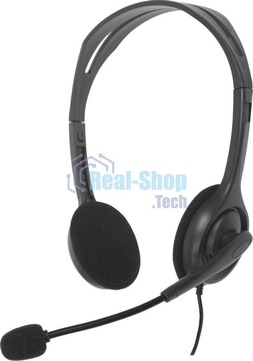 Гарнитура Logitech H110 серебристый, проводная, 3.5 мм