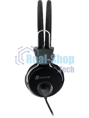 Проводные наушники Oklick HS-M200 черный, накладные, Jack 3.5 мм