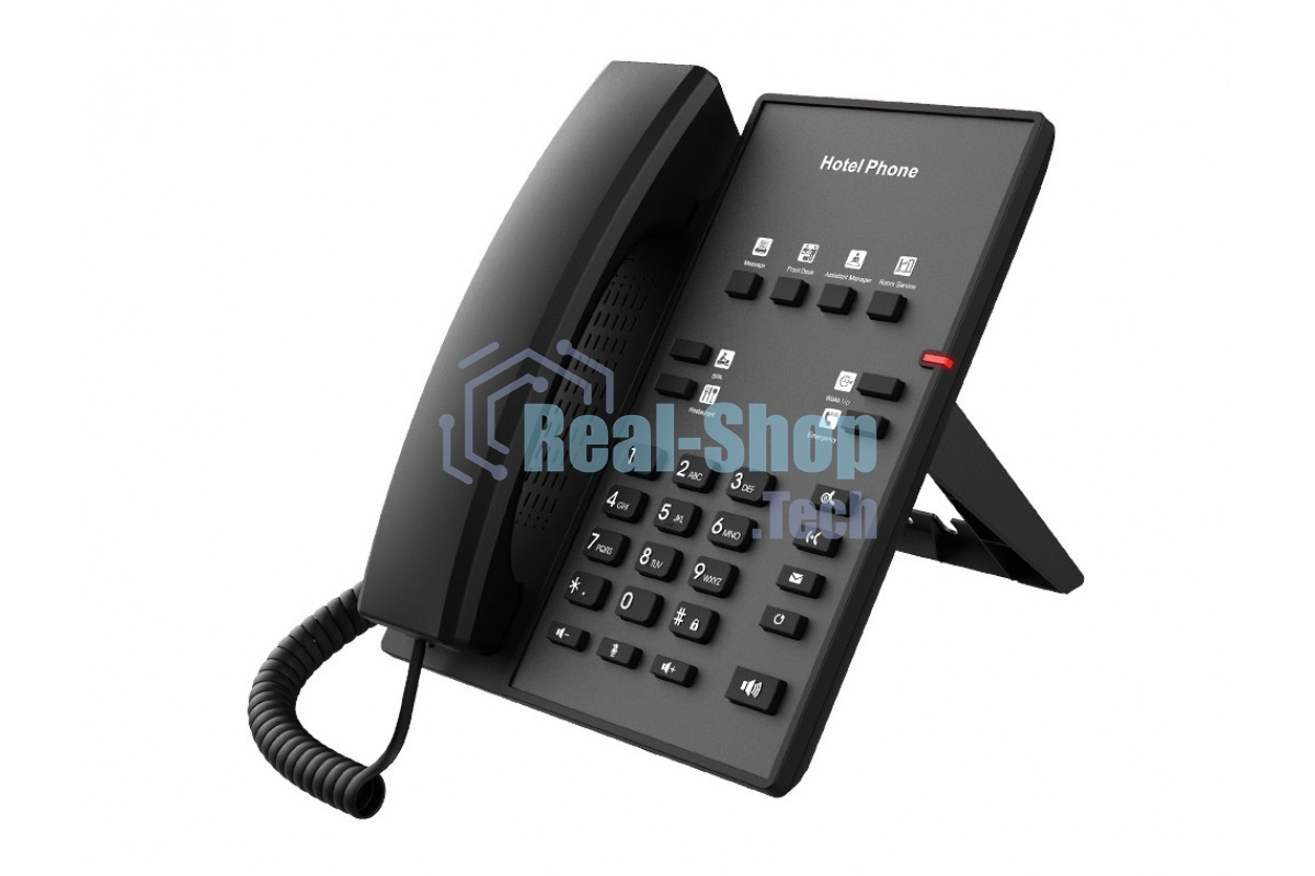 Телефон IP Fanvil H1 черный (H1 HOTEL PHONE) (упак.:1шт)