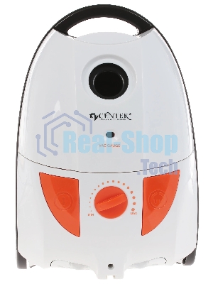 Пылесос Centek CT-2503 белый/оранжевый, 400/2000 Вт, уборка сухая, пылесборник мешок 2.5 л