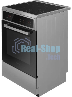 Плита электрическая Maunfeld MEC611CS10TD серебристый, конфорок 4 шт, духовка 59 л, 60 см x 85 см x 63 см