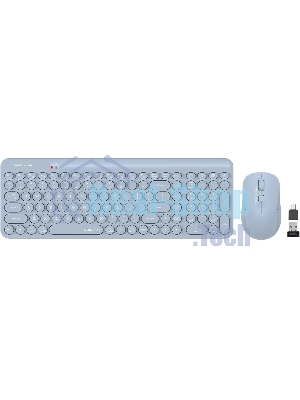 Комплект клавиатура+мышь A4Tech FStyler FG3300 Air2 беспроводной, USB, 2000 DPI, синий