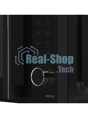 Микроволновая печь Centek CT-1563 черный, 23 л, 800 Вт, переключатели - кнопки, поворотный механизм
