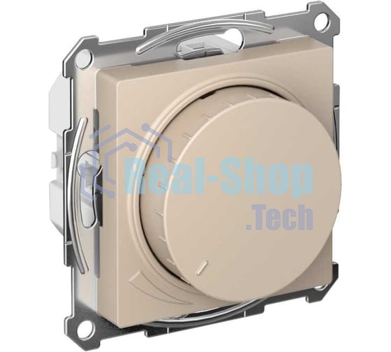 Светорегулятор AtlasDesign (диммер) повор-нажим, LED, RC, 400 Вт, мех., песочный