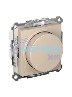 Светорегулятор AtlasDesign (диммер) повор-нажим, LED, RC, 400 Вт, мех., песочный