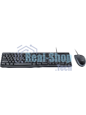Комплект клавиатура+мышь Logitech Desktop MK200 проводной, USB, 1000 DPI, чёрный