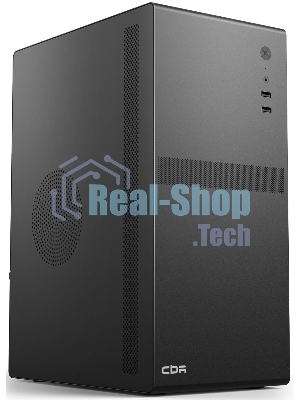 Компьютерный корпус CBR mATX Minitower V201, без БП, 2хUSB 2.0, HD Audio+Mic, черный PCC-MATX-V201-WPSU