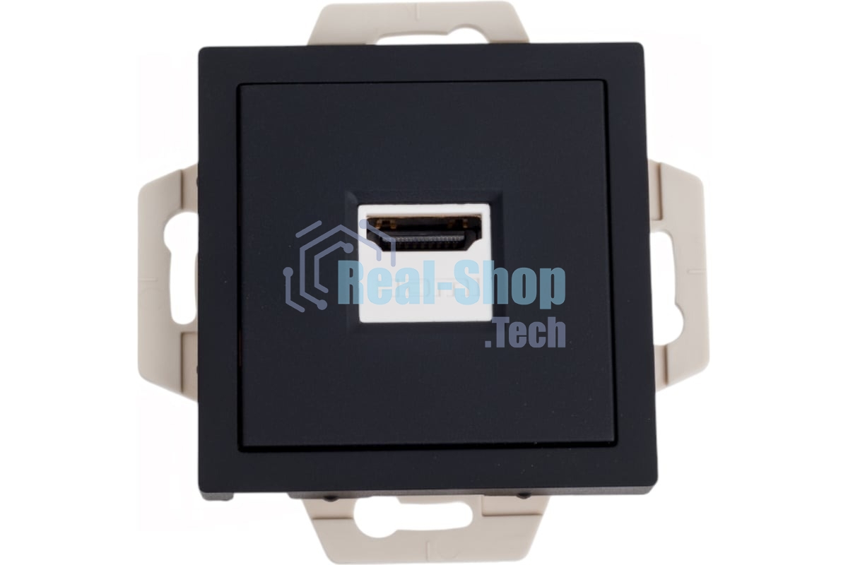 Розетка HDMI, механизм, карбон AtlasDesign