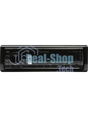 Автомагнитола Pioneer MVH-S520BT, 1 DIN, Bluetooth, USB Type-A, AUX, пульт ДУ, съёмная панель