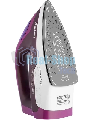 Утюг Centek CT-2348 фиолетовый, 1600 Вт, 20 г/мин, 80 г/мин, 200 мл
