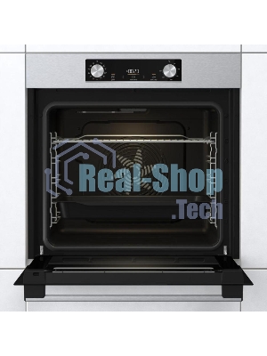 Встраиваемый электрический духовой шкаф Gorenje BO6737E02X, 77 л, 300 °C, конвекция, электрический гриль, класс A