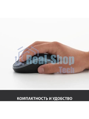 Мышь беспроводная Logitech M185, красный, 1000 dpi, радиоканал, USB, кнопки - 3