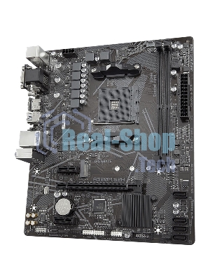 Материнская плата Gigabyte A520M S2H, AM4, AMD A520, 2xDDR4, 4xSATA, 1xM.2, 1xPCIe 3.0 x16, 2xPCIe x1, 1xHDMI, 1xDVI-D, 1xVGA, 1x 1Gb LAN, 4xUSB-A 3.2 Gen 1, 2xUSB-A 2.0, 3x3.5 мм, 7.1, mATX