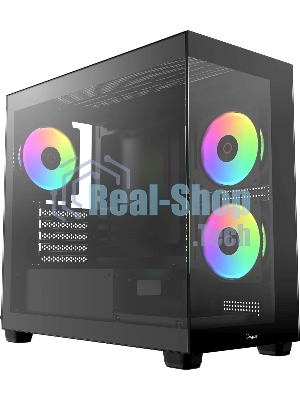Компьютерный корпус Ocypus Gaммa C52 BK ARGB mATX/win/black/3 ARGB fans/no PSU/Tempered Glass