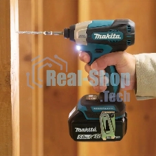 Дрель-шуруповерт Makita DTD157RTJ, 18 В, 5 Ач, 140 Нм, бесщеточный, ударный