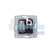 Розетка телевизионная двойная TV+RJ45 IEK BRITE РТВ/РК12-БрТБ кат.5E темная бронза
