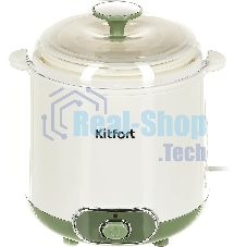 Йогуртница Kitfort KT-2005 20Вт 1б. 1500 мл белый/зеленый